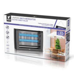Lampe anti-moustiques UV 9 W | Couverture jusqu'à 50 m² | 2 tubes LED UV | 2500 V | Faible consommation d'énergie | Chaîne de su