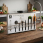 Ensemble de 7 couteaux | Couteaux de cuisine en acier inoxydable | Couteau de chef, couteau à pain, couteau à découper, couteau