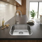 Teka 1-Becken-Küchenspüle, quadratisch, 43,5 x 43,5 x 18 cm | Edelstahl-Küchenspüle