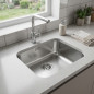 Lavello da cucina quadrato Teka a 1 vasca, 43,5 x 43,5 x 18 cm | Lavello da cucina in acciaio inox