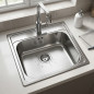 Kitchen Sink 1 Bowl Square 48 x 48 x 16 cm | Stainless Steel Kitchen Sink