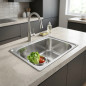 Kitchen Sink 1 Bowl Square 46 x 40 x 20 cm | Stainless Steel Kitchen Sink
