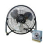 Ventilateur sur pied Ø9" 22,86 cm 35 W | 3 pales métalliques | 3 vitesses | Tête inclinable