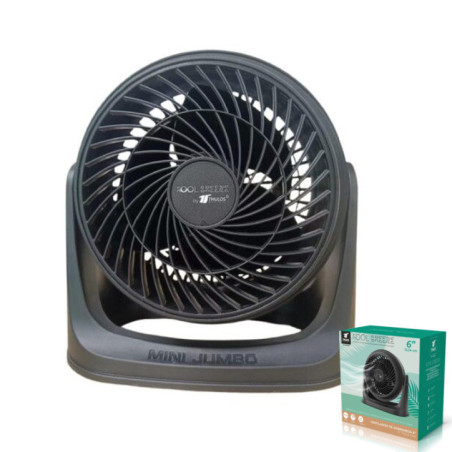 Ventilador de Suelo Ø6" 15,24 cm 27 W | 3 Aspas | 3 Velocidades | Cabezal Inclinable 90°