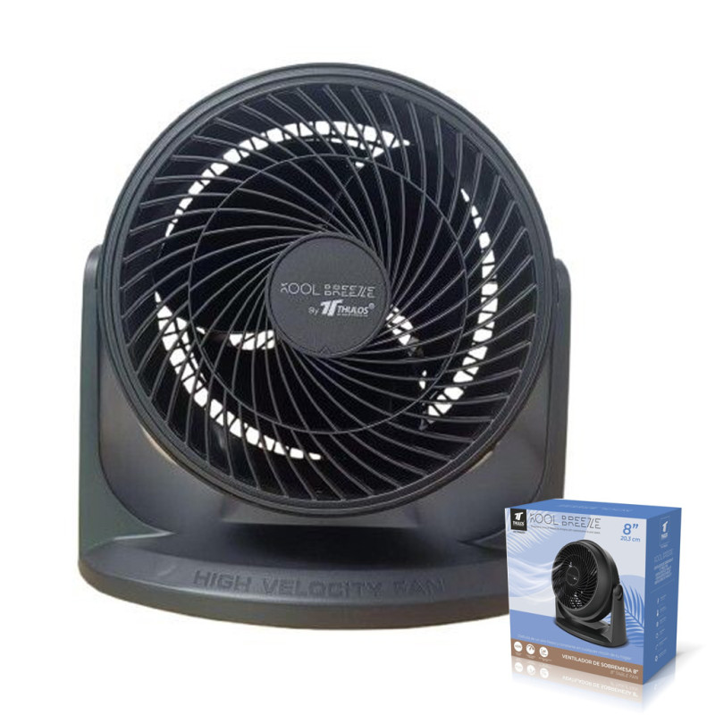 Ventilador de chão Ø8" 20,3 cm 42 W | 3 pás | 3 velocidades | Cabeça inclinável a 90° Ventilador de chão Ø8" 20,3 cm 42 W | 3 pás | 3 velocidades | Cabeça inclinável a 90°