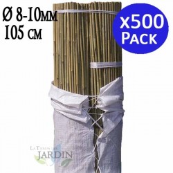 Tutor de Bambú natural 105 cm, 8-10 mm diámetro. 500 unidades
