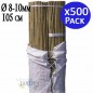 500 x Tutor de bambu natural 105 cm, 8-10 mm. Varillas de bambu ecologicas para sujetar arboles, plantas y hortalizas