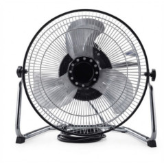 12" 47W Floor Fan | 30cm Metal Fan | 3 Speeds | Tilting Head | Protective Grille