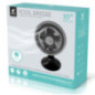 Black Table Fan 10" 85W | 25 cm Table Fan | 3 Speeds | 5 Blades | 90° Oscillating
