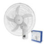Weißer Wandventilator 45,7 cm (18 Zoll), 60 W | 3 Geschwindigkeitsstufen | 5 Flügel | 90°-Oszillation