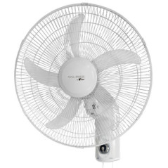 Ventilateur mural blanc 45,7 cm (18") 60 W | 3 vitesses | 5 pales | Oscillation à 90°