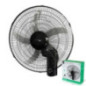 Ventilador de Pared Negro 18" 60W | Ventilador Mural 45,7 cm | 3 Velocidades | 5 Aspas | Oscilación 90° Ventilador de Pared Negro 18" 60W | Ventilador Mural 45,7 cm | 3 Velocidades | 5 Aspas | Oscilación 90°