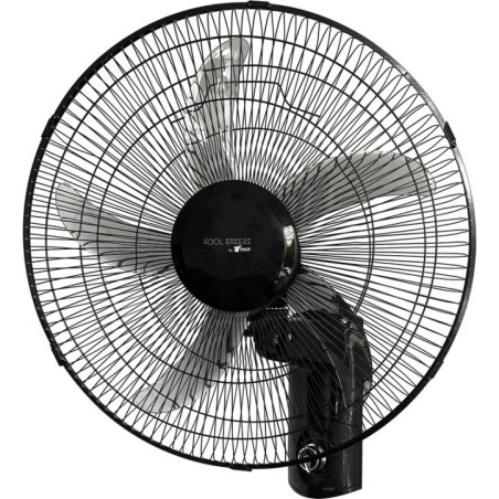 Schwarzer Wandventilator, 45,7 cm (18 Zoll), 60 W | 3 Geschwindigkeitsstufen | 5 Flügel | 90°-Oszillation