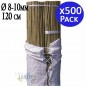 500 x Tutor de bambu natural 120 cm, 8-10 mm. Varillas de bambu ecologicas para sujetar arboles, plantas y hortalizas