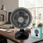 Ventilatore da tavolo nero da 25 cm (10"), 85W | Ventilatore da tavolo da 25 cm | 3 velocità | 5 pale | Oscillazione a 90°