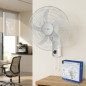 Weißer Wandventilator 45,7 cm (18 Zoll), 60 W | 3 Geschwindigkeitsstufen | 5 Flügel | 90°-Oszillation