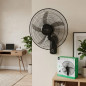 Ventilateur mural noir 45,7 cm (18 po) 60 W | 3 vitesses | 5 pales | Oscillation à 90° Ventilateur mural noir 45,7 cm (18 po) 60 W | 3 vitesses | 5 pales | Oscillation à 90°