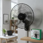 Ventilador de Pared Negro 18" 60W | Ventilador Mural 45,7 cm | 3 Velocidades | 5 Aspas | Oscilación 90° Ventilador de Pared Negro 18" 60W | Ventilador Mural 45,7 cm | 3 Velocidades | 5 Aspas | Oscilación 90°
