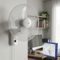 Ventilateur mural blanc 45,7 cm (18") 60 W | 3 vitesses | 5 pales | Oscillation à 90° Ventilateur mural blanc 45,7 cm (18") 60 W | 3 vitesses | 5 pales | Oscillation à 90°