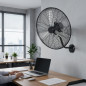 35 cm Wandventilator, 40 W, Schwarz | 3 Flügel | 3 Geschwindigkeitsstufen | Wandventilator für Zuhause, Büro und Gewerbe