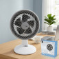 White Table Fan 10" 85W | 25 cm Table Fan | 3 Speeds | 5 Blades | 90° Oscillating