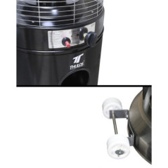 Außenheizstrahler mit schwarzem Quarzrohr | Butan- oder Propangasbetrieb, 10 kW | 455 x 530 x 1320 mm