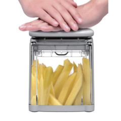 Food Chopper | Transparent Container | 4 Interchangeable Blades | Non-Slip Base