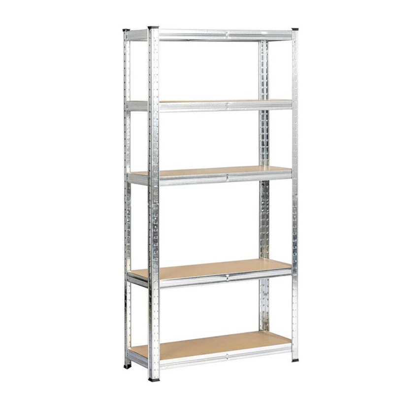 Metallregal mit 5 Böden, 70 x 30 x 150 cm | Verzinkt | 150 kg pro Boden | MDF-Böden Metallregal mit 5 Böden, 70 x 30 x 150 cm | Verzinkt | 150 kg pro Boden | MDF-Böden