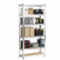 Estantería Metálica 5 Estantes 70x30x150 cm | Galvanizada | 150 kg por Estante | Baldas MDF Estantería Metálica 5 Estantes 70x30x150 cm | Galvanizada | 150 kg por Estante | Baldas MDF