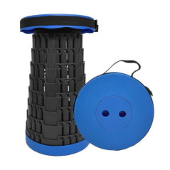 Blauer Klapphocker | Maximale Belastung 250 kg | Höhe 45 cm | Sitzdurchmesser 25,5 cm | Polypropylen