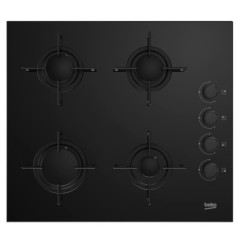 Placa de Gas Beko 4 Fuegos 64,5 x 52,4 cm | Placa de Cocina Empotrable