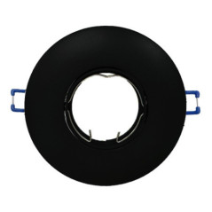Anello da incasso circolare inclinabile nero da 110 mm | Anello faretto da incasso