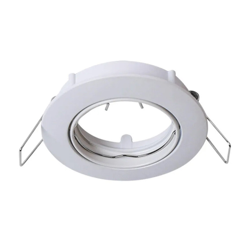 White 83 x 83 mm Circular Tilting Recessed Ring | Recessed Spotlight Ring
