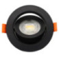 7W Runder, neigbarer LED-Einbaustrahler, Schwarz | Farbtemperatur | LED-Einbaustrahler 7W Runder, neigbarer LED-Einbaustrahler, Schwarz | Farbtemperatur | LED-Einbaustrahler
