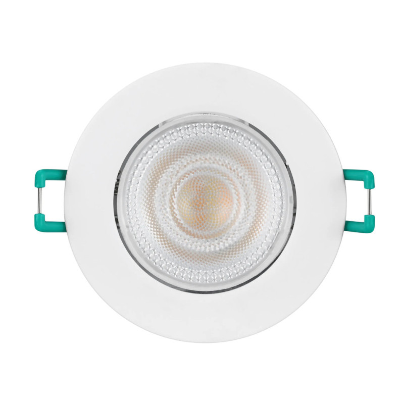 Faretto LED da incasso 5,5 W, circolare, inclinabile, bianco | Temperatura colore regolabile | IP44 | 87 mm