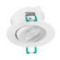 Recessed LED Spotlight 5.5W Circular Tilt White | CCT Dimmable | IP44 | 87 mm