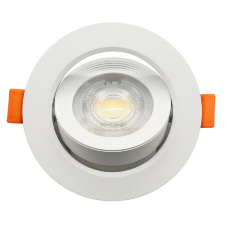 Foco LED Empotrable 7 W Circular Basculante Blanco | CCT | Foco LED Empotrable