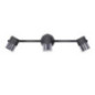 Foco de Superficie 3 Luces Cloc Negro 9 x 50 x 8 cm | IP20 | Foco de Techo