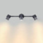 Faretto da superficie a 3 luci, nero, 9 x 50 x 8 cm | IP20 | Faretto da soffitto