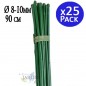 25 x Poste Tutor de bambu plastificado 90 cm, diametro 8-10 cm. Utilizado en agricultura, plantaciones y floricultura