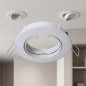 Aro de Empotrar Circular Basculante Blanco 83 x 83 mm | Aro para Foco Empotrable Aro de Empotrar Circular Basculante Blanco 83 x 83 mm | Aro para Foco Empotrable