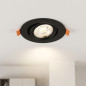 Spot LED encastré circulaire inclinable 7 W, noir | CCT | Spot LED encastré