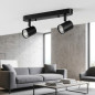 Spot encastré Keeper à 2 lumières, noir | IP20 | Spot de plafond
