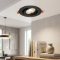 7W Runder, neigbarer LED-Einbaustrahler, Schwarz | Farbtemperatur | LED-Einbaustrahler 7W Runder, neigbarer LED-Einbaustrahler, Schwarz | Farbtemperatur | LED-Einbaustrahler