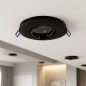 Black 110mm Tilting Circular Recessed Ring | Recessed Spotlight Ring