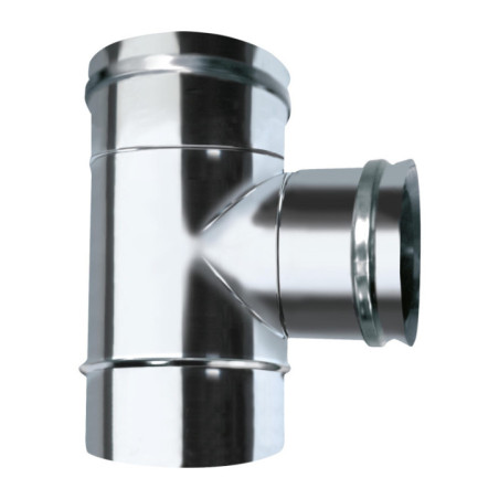 Te Inox Simple Pared 80 mm | Evacuación de Humos para Estufas de Pellet y Chimeneas