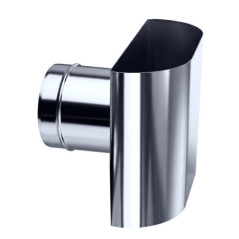 Sombrerete Inox Simple Pared 80 mm | Evacuación de Humos para Estufas de Pellet y Chimeneas