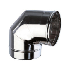 Codo Inox 90º Simple Pared 150 mm | Evacuación de Humos para Estufas de Pellet y Chimeneas