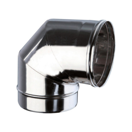 90°-Edelstahl-Einwandbogen 150 mm | Abgasabführung für Pelletöfen und Kamine