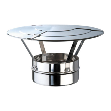 Sombrerete Inox Simple Pared 150 mm | Evacuación de Humos para Estufas de Pellet y Chimeneas